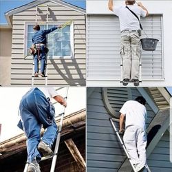 Telescoping Ladders Multi-Purpose Folding Aluminum Extension Ladder