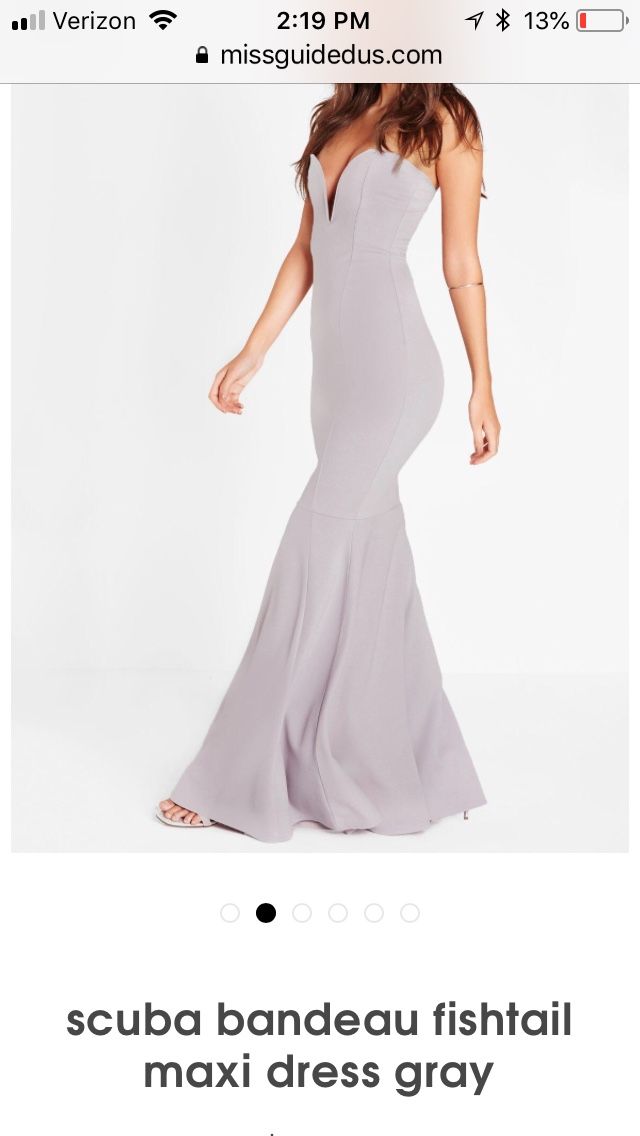 Scuba Bandeau Fishtail Maxi Dress