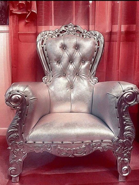 Kids SILVER THRONE CHAIR