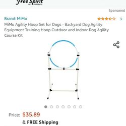 MiMu Agility Hoop Set for Dogs - Backyard Dog Agility Equipment Training Hoop Outdoor and Indoor Dog Agility Course Kit
