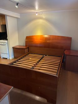 Queen Size Bed Frame with two dressers (High Quality)