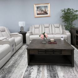 Comfortable Retractable Couch with Speakers & LED Lights