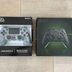 PS4 AND XBOX 20th Anniversary Edition Wireless Controller Bundle NEW & SEALED