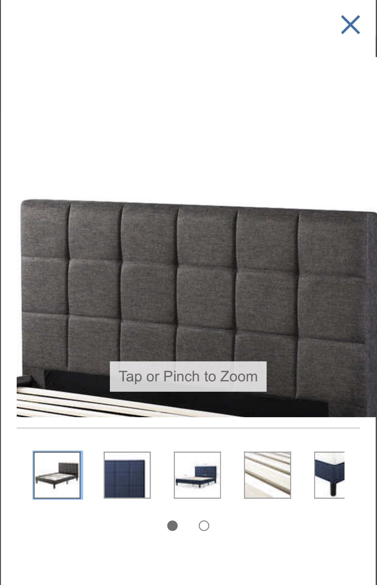 Blackstone full upholstered square stitched platform bed hotsell