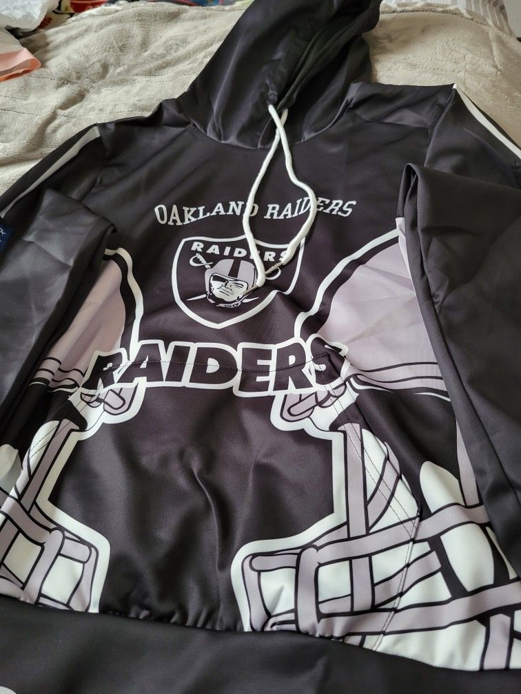 Raiders Black And White Hoodie 