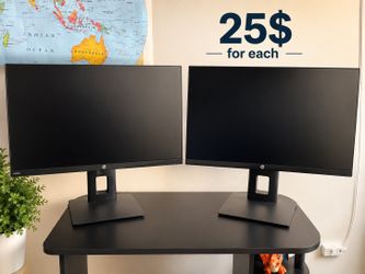 Dual Hp Desktop monitors