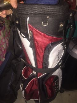 Golf clubs and bags