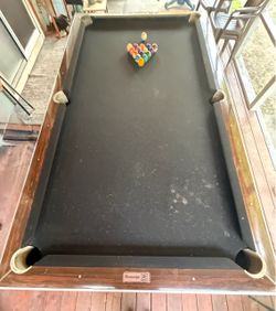 FREE Billiard Pool Table, Billiard balls, and Cue sticks!