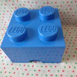 LEGO Blue Storage Box Brick 4 Stud Bright Blue, 250×250×180mm