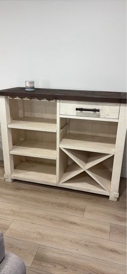 Farmhouse Bar Cabinet with Wine Storage