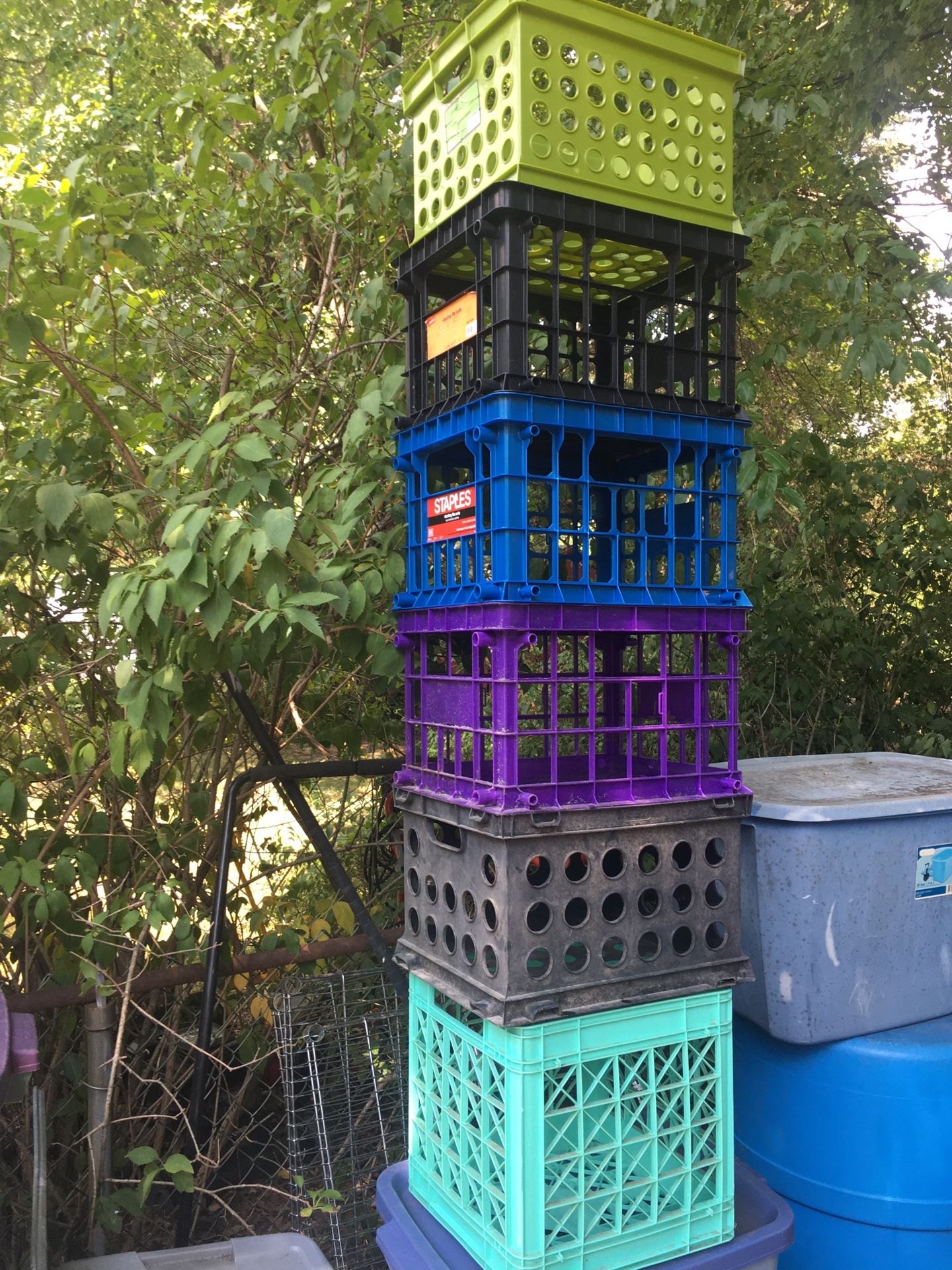 Six large milk crates only $40 firm