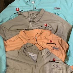4 XL Remedy Roofing Columbia fishing/quick dry shirts