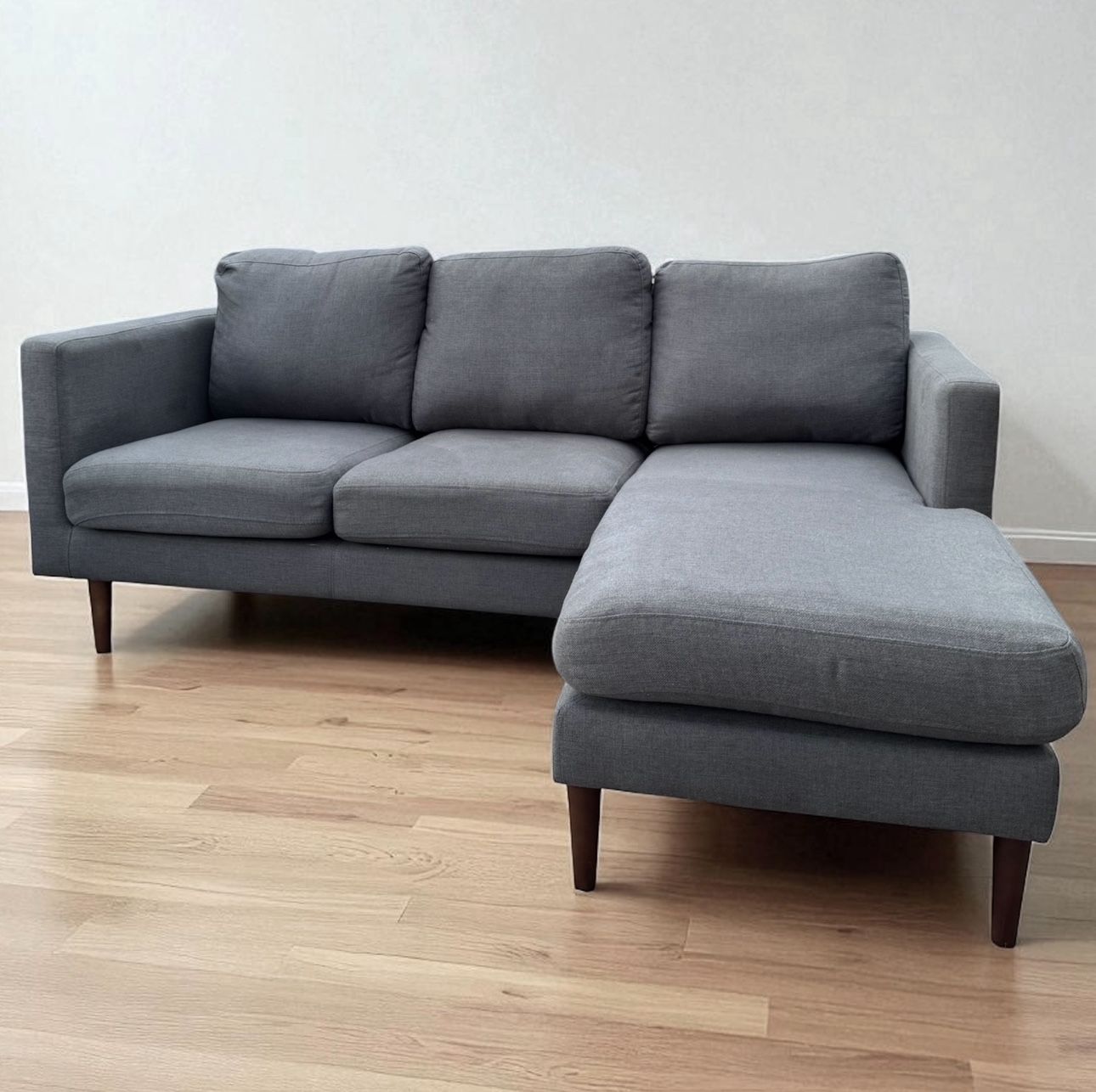 GREY SECTIONAL COUCH SOFA 