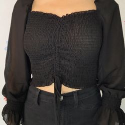 Black Top Can Be Worn Off Shoulders New