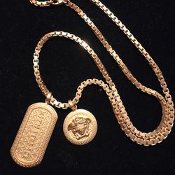 Kith X Versace Gold Dogtag Necklace!