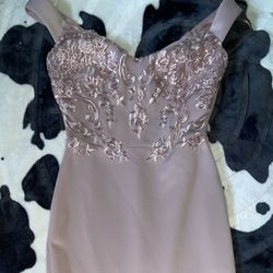 light pink long dress 