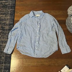 Blue Striped Button Up 