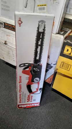 HOMELITE ELECTRIC CHAIN SAW 14IN.  9 AMP