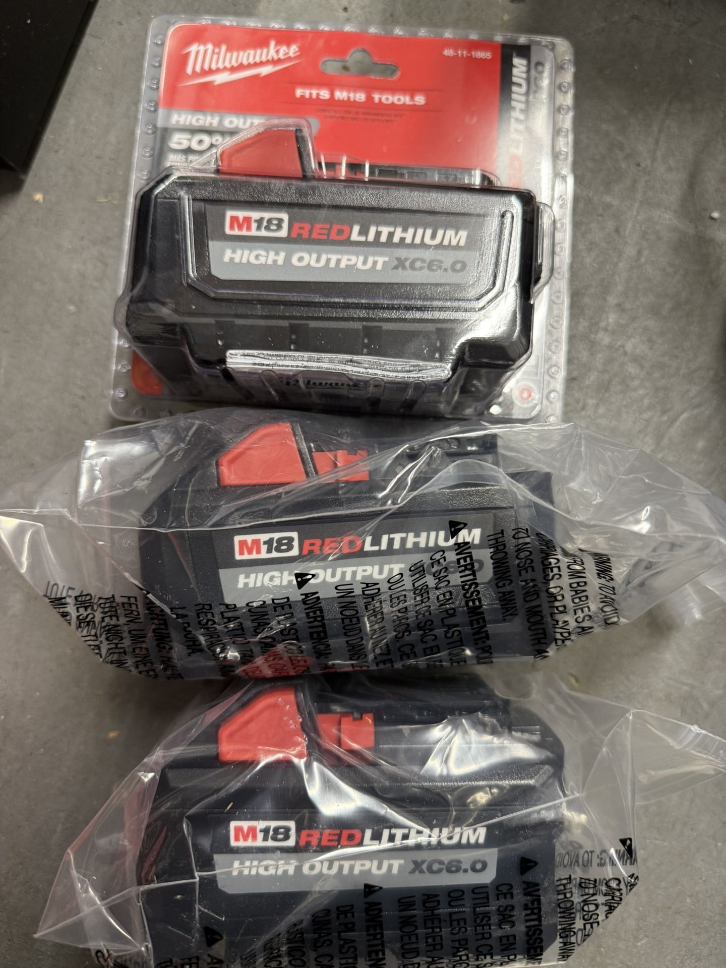 (3) M18 6.0 Batteries
