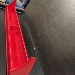 Red Wall Mount Hanging Shelf 