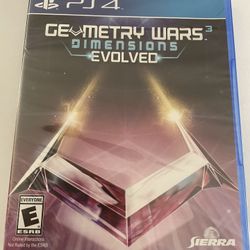 New & Sealed Geometry Wars 3 Dimensions Evolved Game By Sierra. Sony PlayStation 4