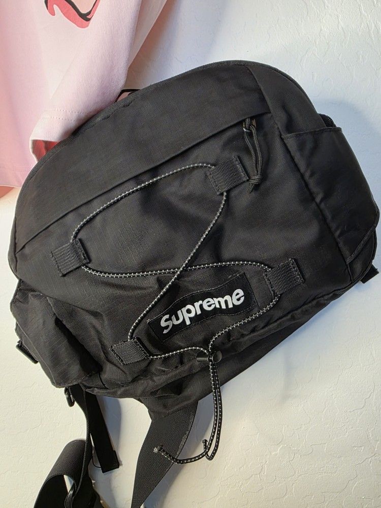 Supreme black waist bag