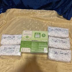 Size- New born (0) Baby Diapers Lot Of 233 Diapers 