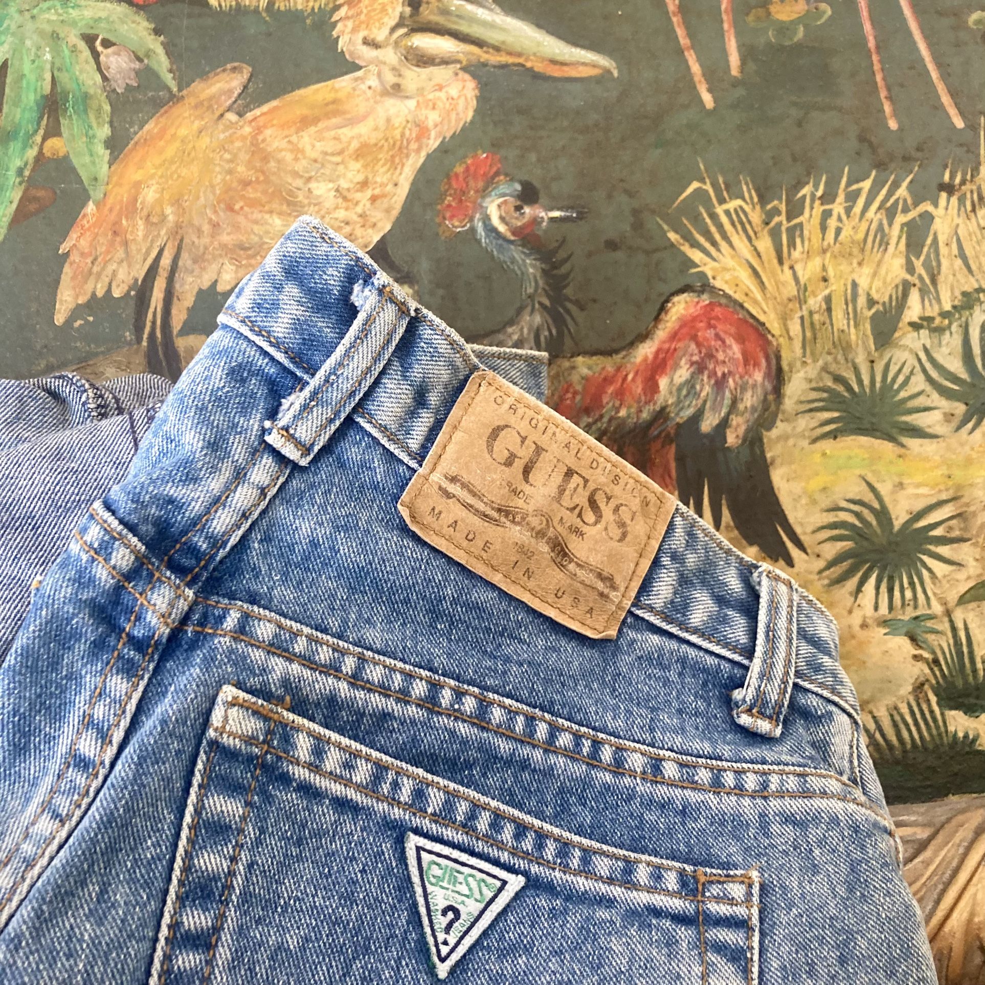 Mens Vintage 90s Guess Georges Marciano stonewashed acid washed blue jeans Size 31