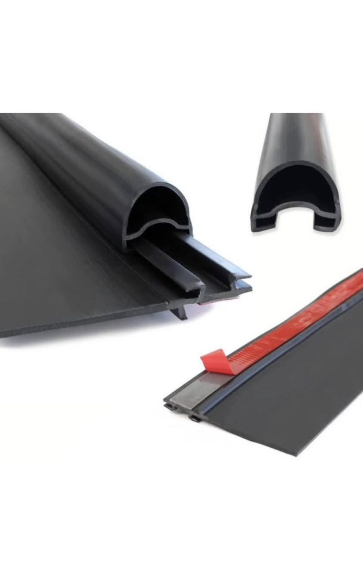 Combo RV Slide Out Black Rubbers | 018-312-EKD & 018-341 EK | 1' x 15/16' x 35' D-Seal Wiper & 1/2'