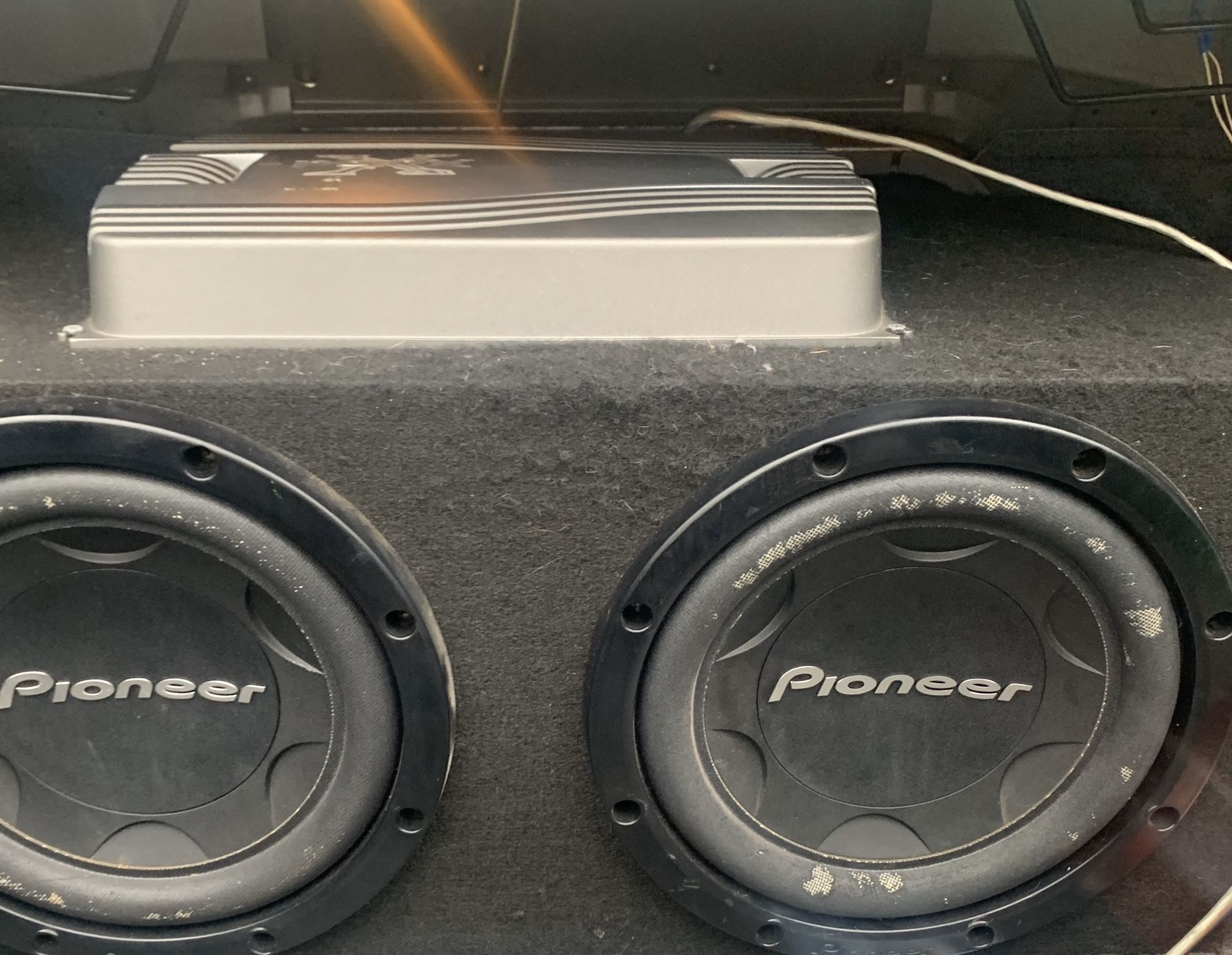 Pioneer amp with subwoofers