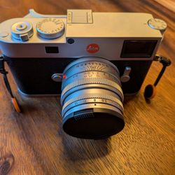 Leica M11 - Silver. Summicron 50mm Lens. Thumb Grip. 
