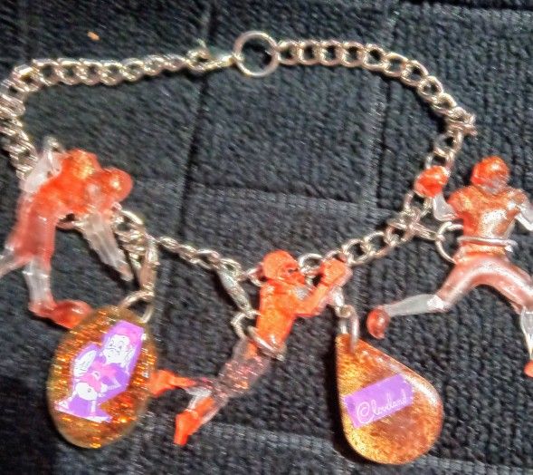 Resin Cleveland Browns Charm Bracelet