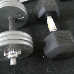 30 Lbs Dumbbell and 30lbs Barbell