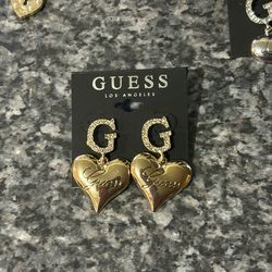 Gold Guess Earrings