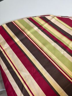 Multi-Color Striped Round Tablecloth (70")