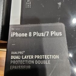 Incipio DualPro iPhone 8 Plus Case Black Slim Premium Soft Touch - Dual Layer, NEW