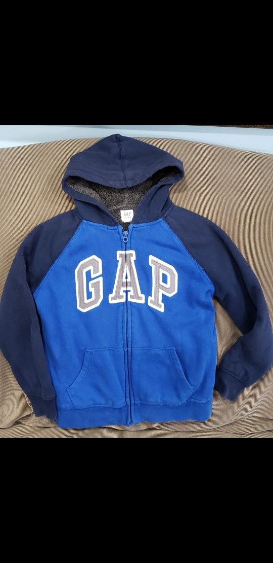 Kids Boys GAP SHERPA HOODIE ZIP UP JACKET SIZE 10, 12