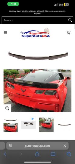 CORVETTE C7 STAGE 3 REAR SPOILER W/ WICKERBILL EXTENSION
