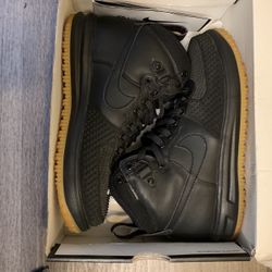 Size 8 1/2 Black And Peanut Butter Nike AF1 Boots 