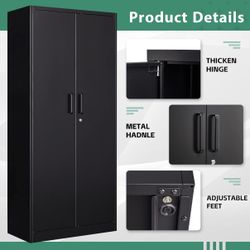 Letaya Metal Storage Cabinets Locker with Lock Door, 72'' 