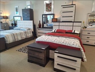 Queen Beige 6pc Bedroom Set $50 Down