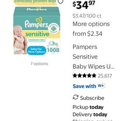 BIG BOX OF PAMPERS WIPES.....1008 Count