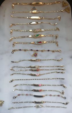 Baby Bracelets 14k Gold Plated Oro Laminado