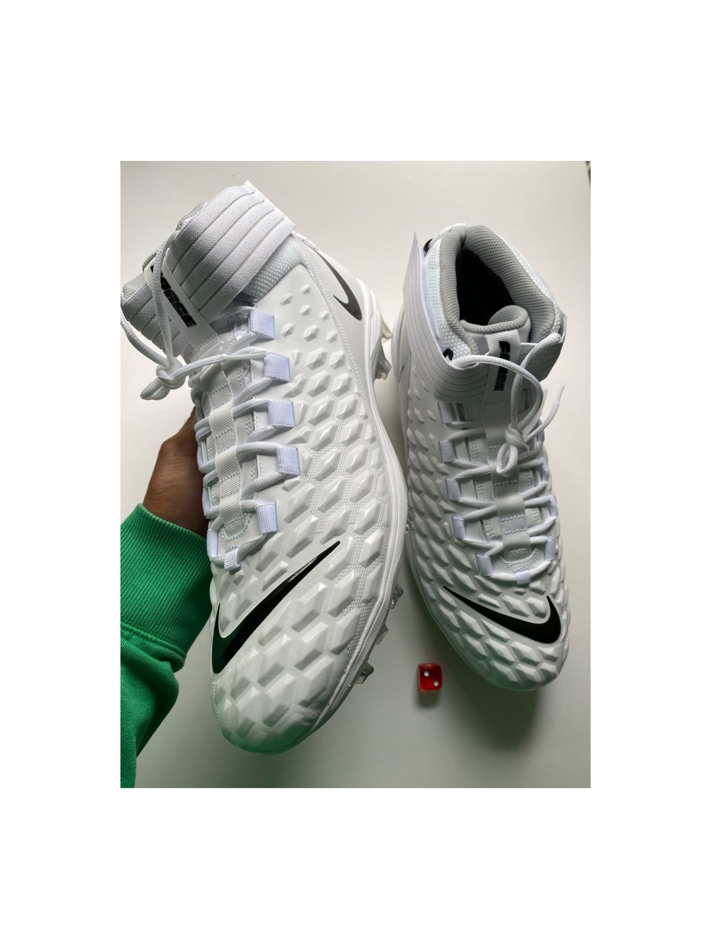 Nike Force Savage Pro 2 White Football Cleats Men's Size 16 NEW NO BOX!