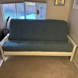 Adjustable Futon Sofa Bed With Spring Mattress Excellent Condition 