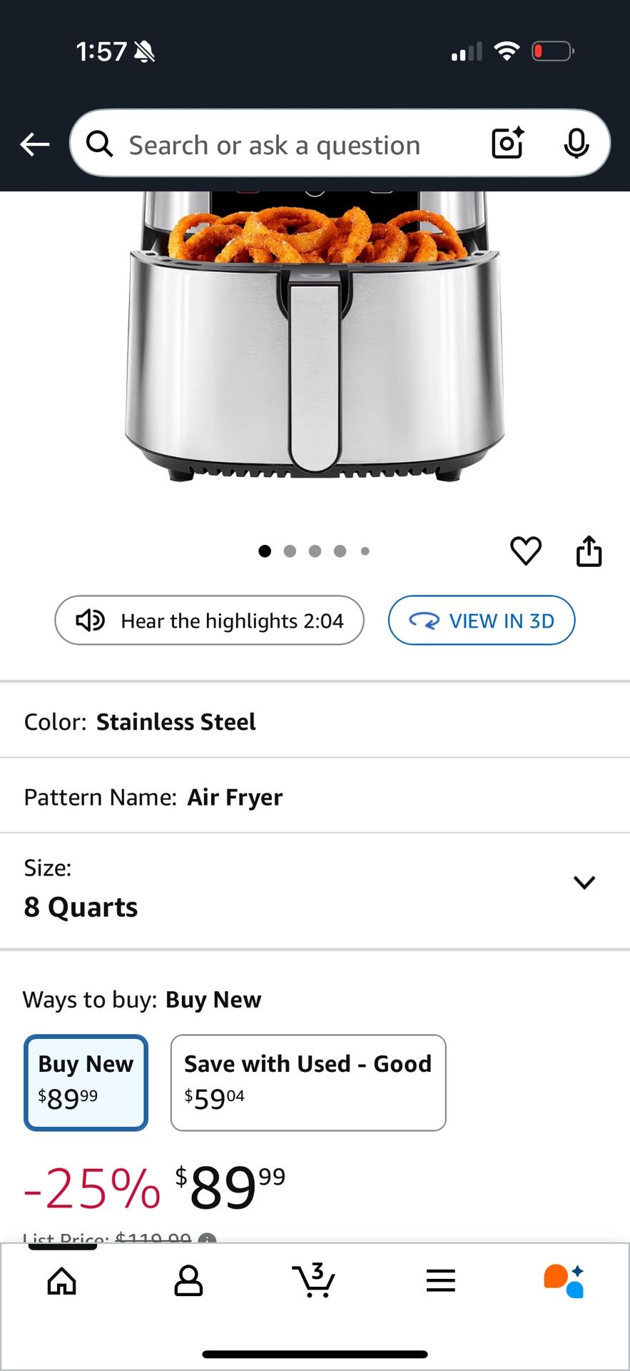 Air fryer Chefman 