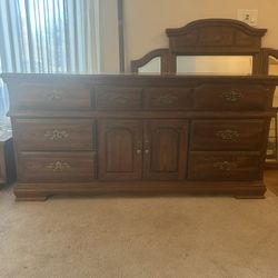 3 Piece Set COCHRANE FURNITURE Chesapeake Oak Collection: Armoire, Dresser w/ Mirror, & Night Stand