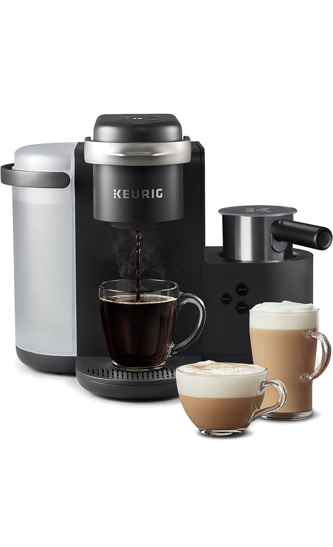 Keurig K-Cafe Single-Serve K-Cup Coffee Maker, Latte Maker and Cappuccino Maker, Comes with Dishwasher Safe Milk Frother, Coffee Shot Capability, Comp