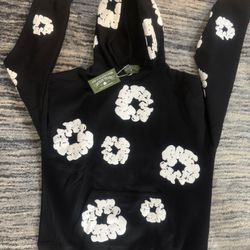 Denim Tears Cotton Wreath Hoodie Black