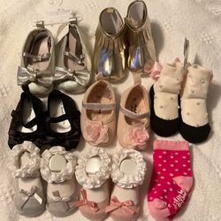Lot Of New Baby Shoes-size 0-2